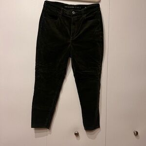 American Eagle Outfitters Women's  Dark Green Corduroy Jeans